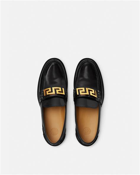 versace greca logo|Versace greca loafers male black.